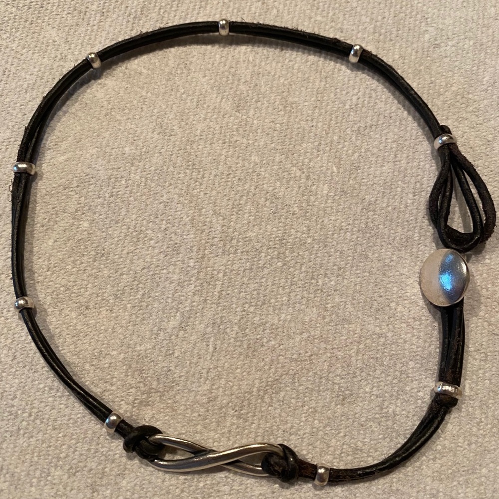 James Avery Infinity Black Leather Bracelet